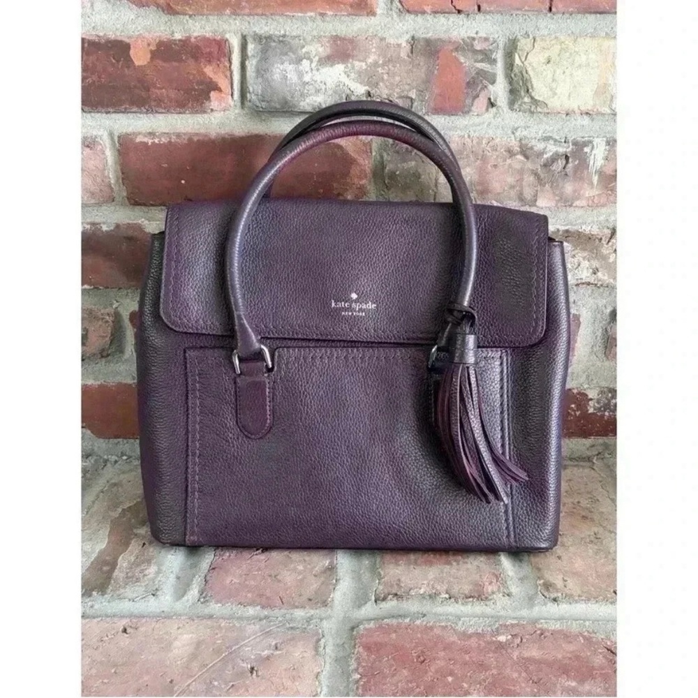 Kate Spade Deep Purple Leather Satchel